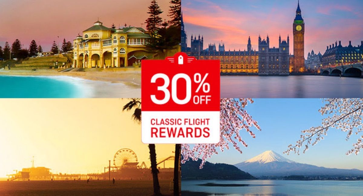 30% Discount on Qantas Economy Award Flights
