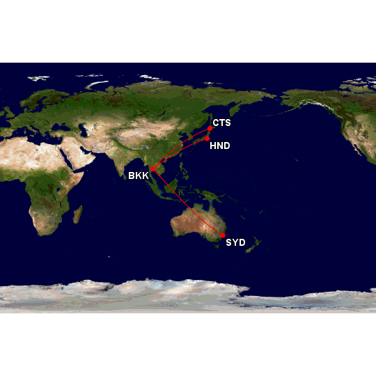 The flight path