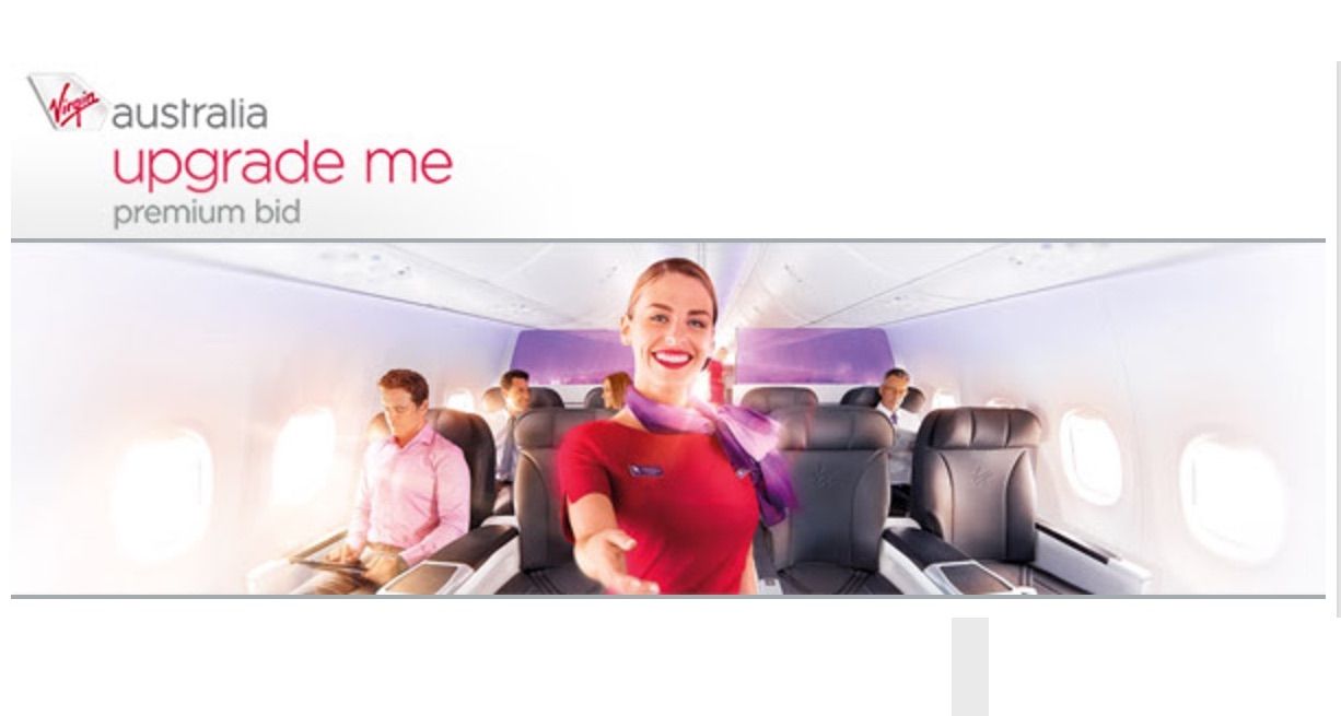 Virgin Australia UpgradeMe Bid Experience