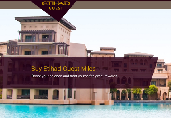 You can now purchase Eithad Miles